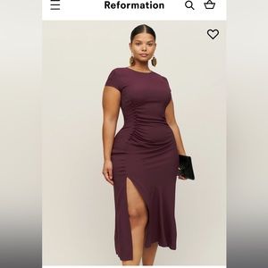 Reformation- New With Tag! Frasier Dress in Plum